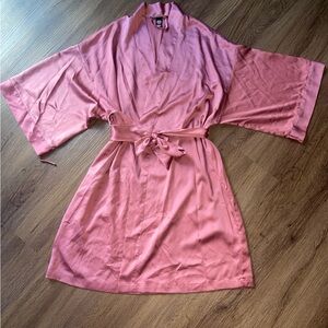 Victoria's Secret Dusty Rose Satin Robe
